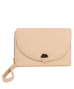 Fashion Flap Wallet Wristlet GLW-0143 BEIGE